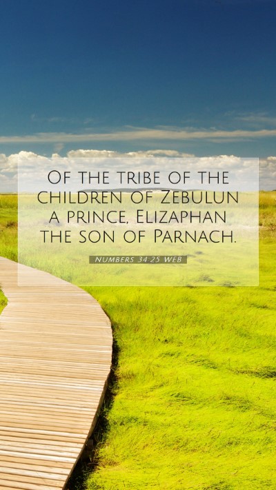 Picture 07 - Numbers 34:25 WEB Mobile Phone Wallpaper - Of the tribe of the children of Zebulun a prince, - Mobile Bible Verse Wallpaper