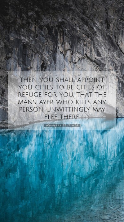 Picture 07 - Numbers 35:11 WEB Mobile Phone Wallpaper - then you shall appoint you cities to be cities of - Mobile Bible Verse Wallpaper