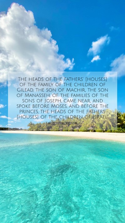 Picture 07 - Numbers 36:1 WEB Mobile Phone Wallpaper - The heads of the fathers' [houses] of the family - Mobile Bible Verse Wallpaper