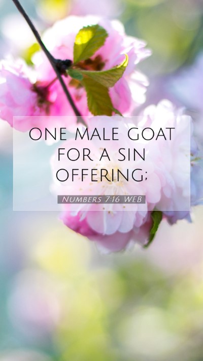 Picture 07 - Numbers 7:16 WEB Mobile Phone Wallpaper - one male goat for a sin - Mobile Bible Verse Wallpaper