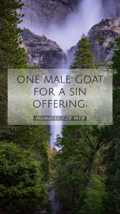 Picture 07 - Numbers 7:28 WEB Mobile Phone Wallpaper - one male goat for a sin - Mobile Bible Verse Wallpaper
