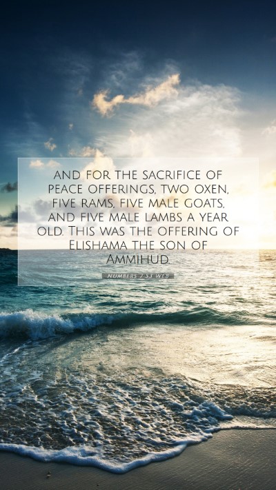 Picture 07 - Numbers 7:53 WEB Mobile Phone Wallpaper - and for the sacrifice of peace offerings, two - Mobile Bible Verse Wallpaper