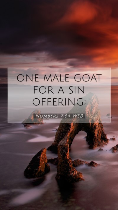 Picture 07 - Numbers 7:64 WEB Mobile Phone Wallpaper - one male goat for a sin - Mobile Bible Verse Wallpaper