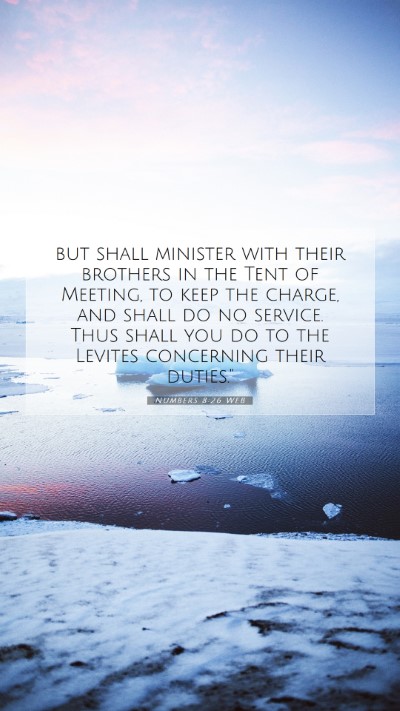 Picture 07 - Numbers 8:26 WEB Mobile Phone Wallpaper - but shall minister with their brothers in the - Mobile Bible Verse Wallpaper
