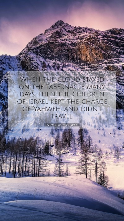 Picture 07 - Numbers 9:19 WEB Mobile Phone Wallpaper - When the cloud stayed on the tabernacle many - Mobile Bible Verse Wallpaper