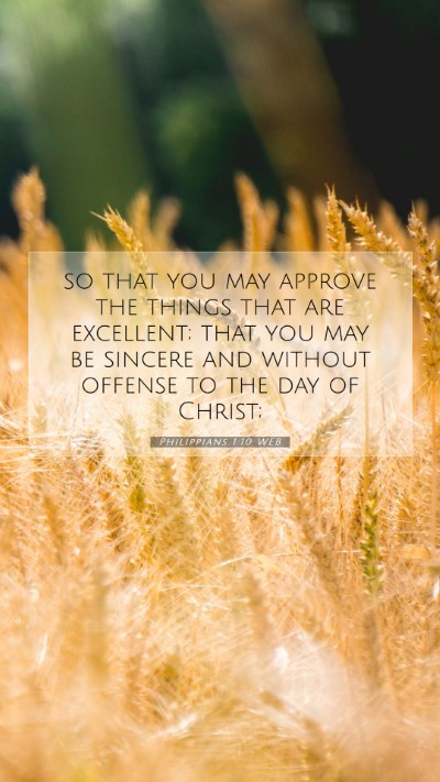 Picture 07 - Philippians 1:10 WEB Mobile Phone Wallpaper - so that you may approve the things that are - Mobile Bible Verse Wallpaper