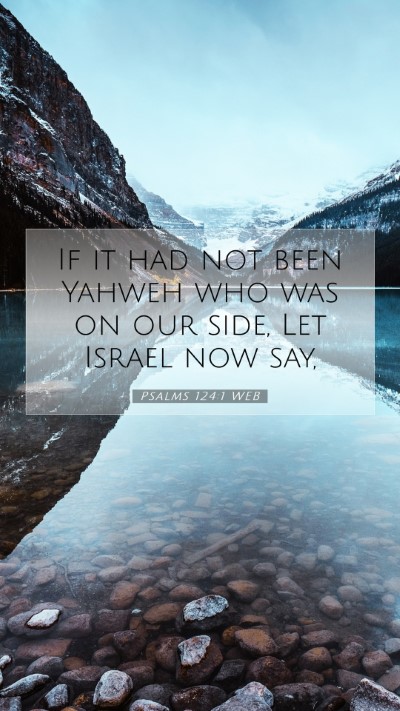 Picture 07 - Psalms 124:1 WEB Mobile Phone Wallpaper - If it had not been Yahweh who was on our side, - Mobile Bible Verse Wallpaper