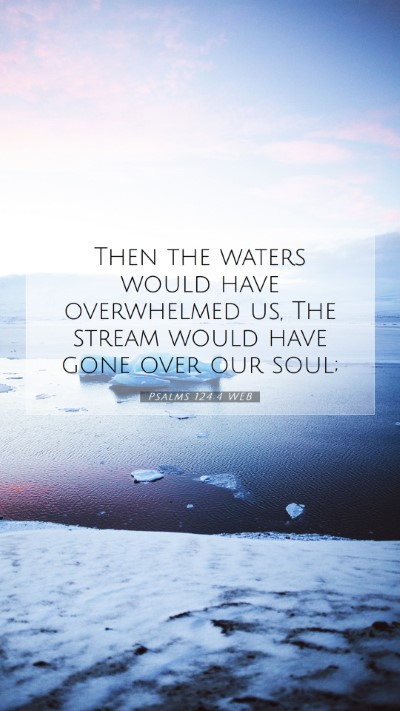 Picture 07 - Psalms 124:4 WEB Mobile Phone Wallpaper - Then the waters would have overwhelmed us, The - Mobile Bible Verse Wallpaper