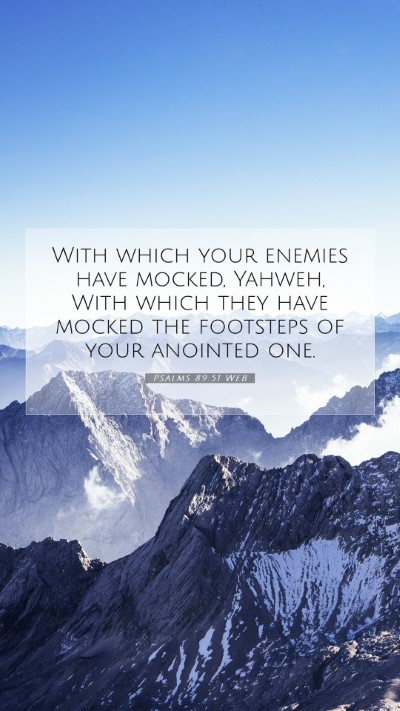 Picture 07 - Psalms 89:51 WEB Mobile Phone Wallpaper - With which your enemies have mocked, Yahweh, With - Mobile Bible Verse Wallpaper