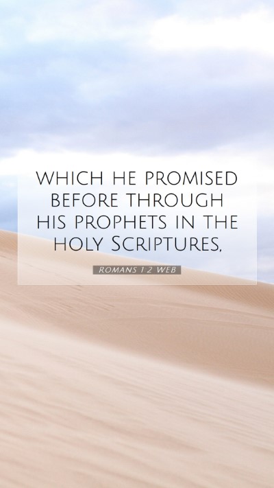 Picture 07 - Romans 1:2 WEB Mobile Phone Wallpaper - which he promised before through his prophets in - Mobile Bible Verse Wallpaper