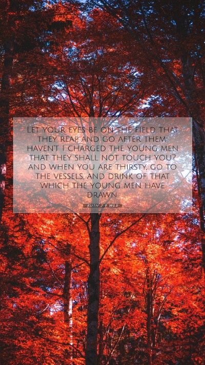 Picture 07 - Ruth 2:9 WEB Mobile Phone Wallpaper - Let your eyes be on the field that they reap, and - Mobile Bible Verse Wallpaper