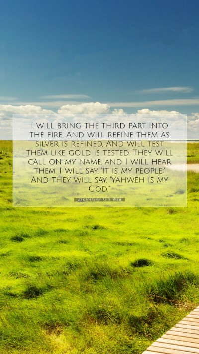 Picture 07 - Zechariah 13:9 WEB Mobile Phone Wallpaper - I will bring the third part into the fire, And - Mobile Bible Verse Wallpaper