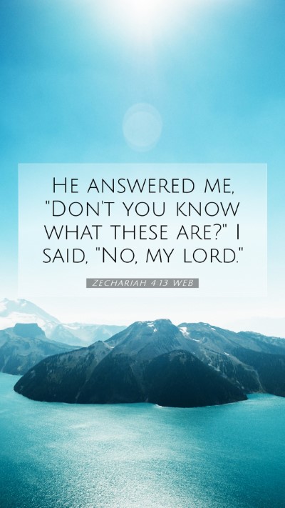 Picture 07 - Zechariah 4:13 WEB Mobile Phone Wallpaper - He answered me, 