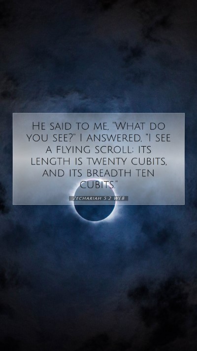 Picture 07 - Zechariah 5:2 WEB Mobile Phone Wallpaper - He said to me, 