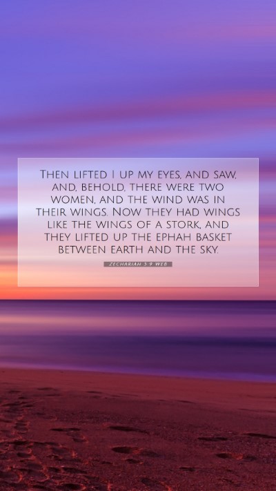 Picture 07 - Zechariah 5:9 WEB Mobile Phone Wallpaper - Then lifted I up my eyes, and saw, and, behold, - Mobile Bible Verse Wallpaper